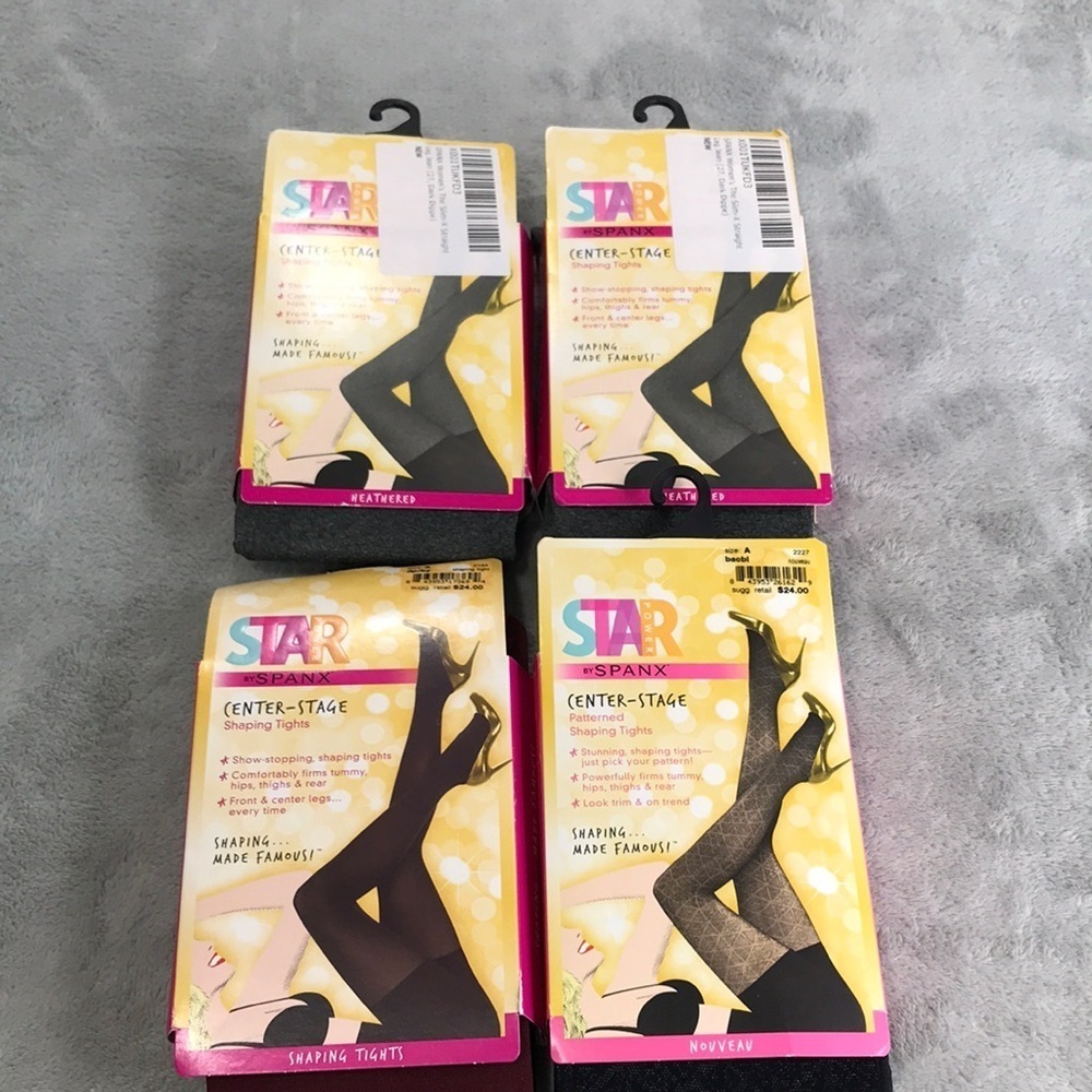4 Pairs of Center Stage by Spanx Shaping Tights Size Small